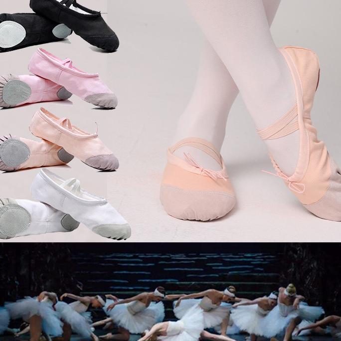Sepatu Ballet Canvas Untuk Anak & Dewasa - Best Seller Untuk Tari Hanfan