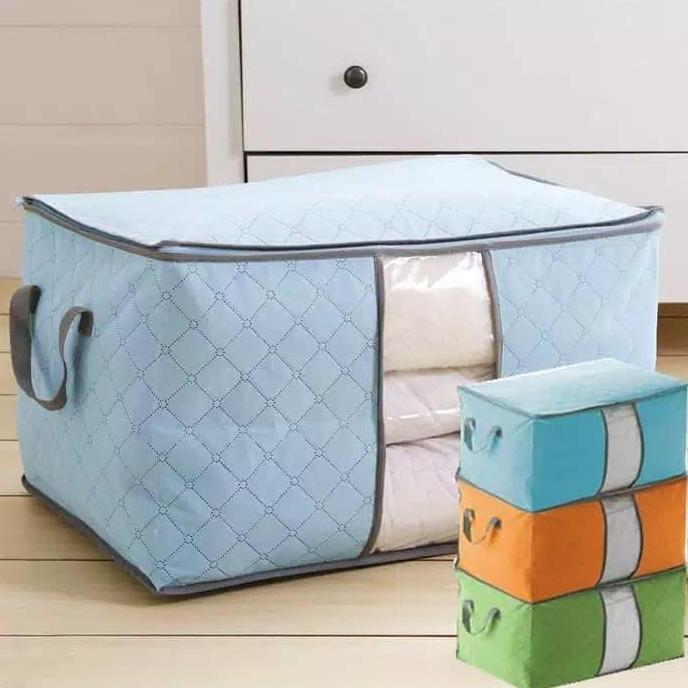 FLASH SALE HL0037 Bamboo Storage Box Tempat Penyimpanan Baju Organizer Model Tidur Y1031
