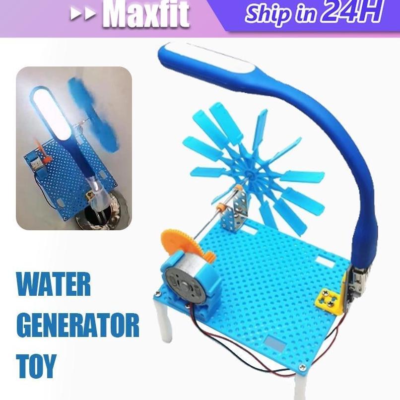 Mainan Edukasi Sains Anak Diy Kit Edukasi Water Turbine Generator Toy / Baling-Baling Kincir Air /Mi