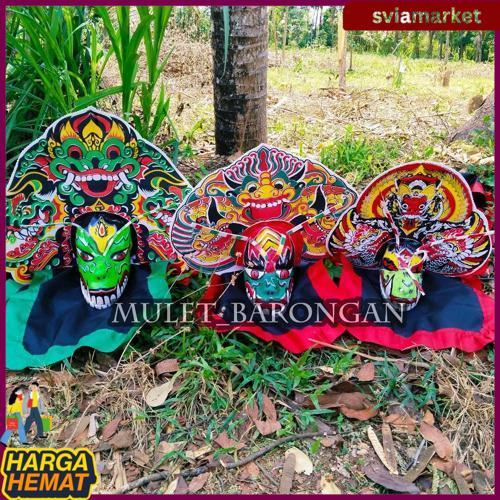 Barongan Mainan Anak Spon Devil Bonus Kain Panjang Dijamin Bagus