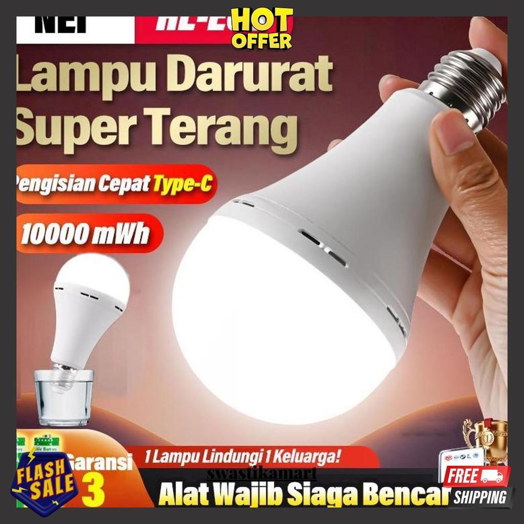 20W 2 BateraiEmergency Led Lampu Emergency Led Arashi Magic Bohlam Lampu Listrik Mati Darurat /Lampu