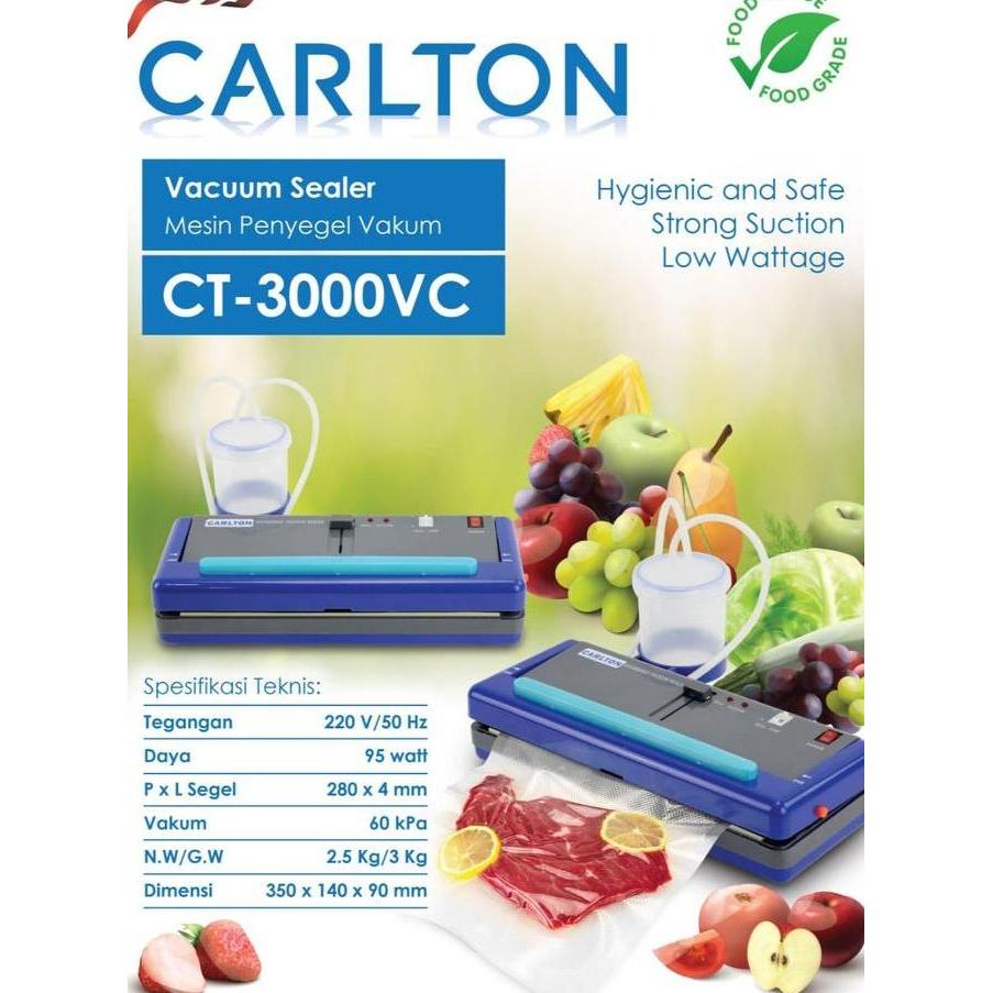 SAVAN Vacuum Sealer Portable CARLTON CT3000VS Penyegel Sealer Vakum Makanan
