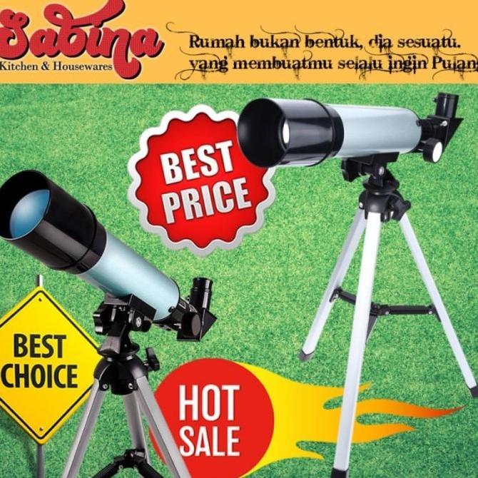GARAVAR Teropong Bintang Teleskop Astronomical Telescope 50mm 60X Zoom Tripod