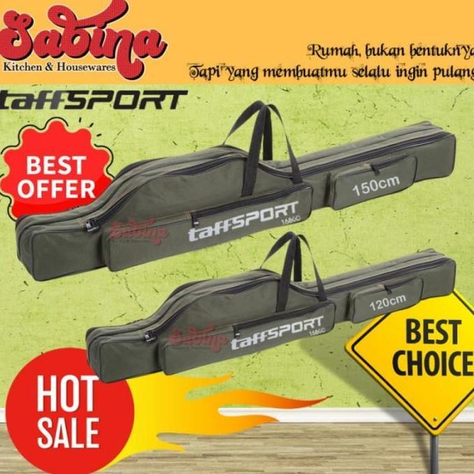 GARAVAR Tas Peralatan Memancing Pancing Joran Panjang Portable Fishing Bag