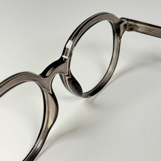 Promo Kacamata Bulat Model Tebal Uniseks 0137 Antiradiasi Minus Lensa Frame Black Plastik