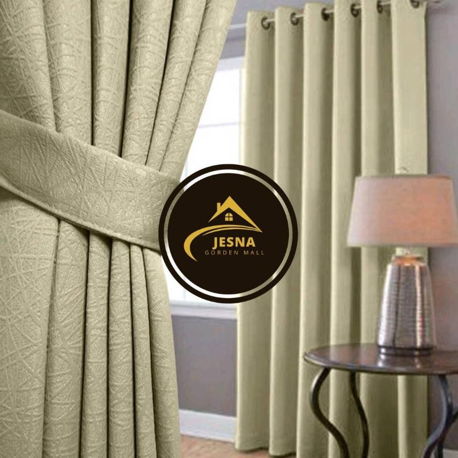 Gorden Blackout 12 Smokring Jendela Tebal Tirai Polos Hordeng Pintu Mewah Premium Minimalis