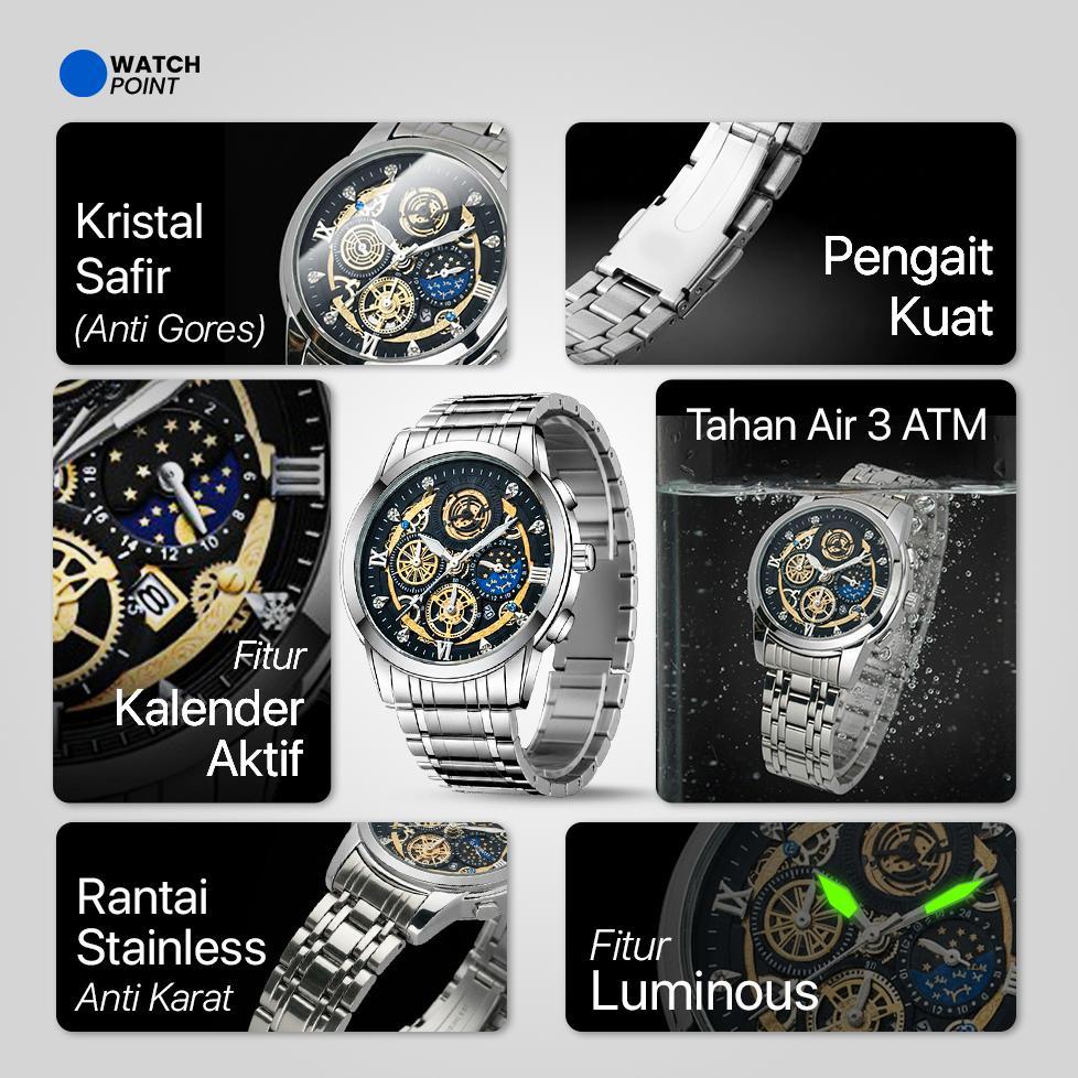 FAVORIT WATCHPOINT VV-035 | JAM TANGAN PRIA ORIGINAL IMPOR FNGEEN VAVA VOOM TAHAN AIR DENGAN KRONOGR