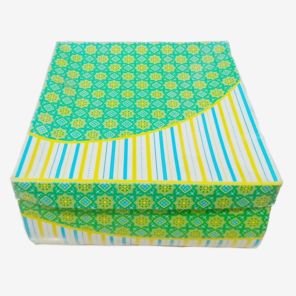 Sedang Diskon ( Kardus ) Dus Snack/Dus Nasi Motif Batik Uk. 18 X 18 X 9