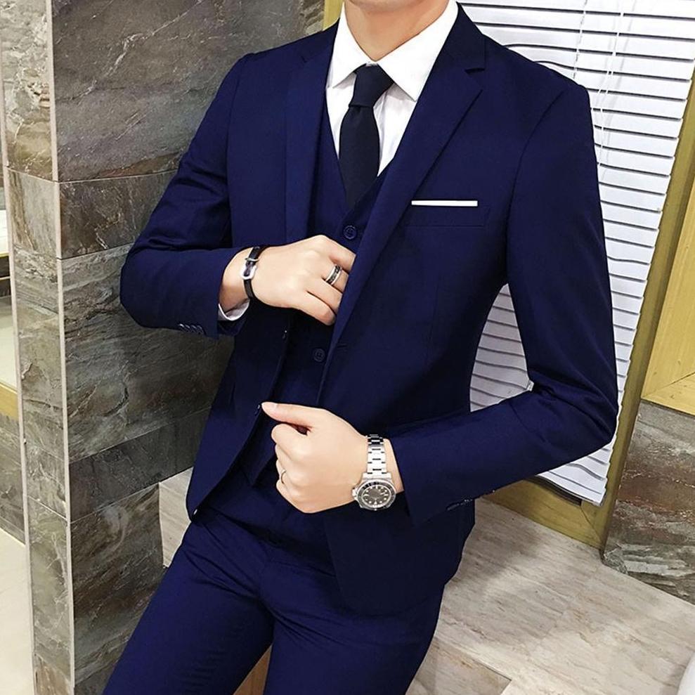 FAST DELIVERY 3 In 1 Paket Jas Pria Stelan Jas Pria Set Jas Pria Setelan Jas Pria Formal Set Jas Set