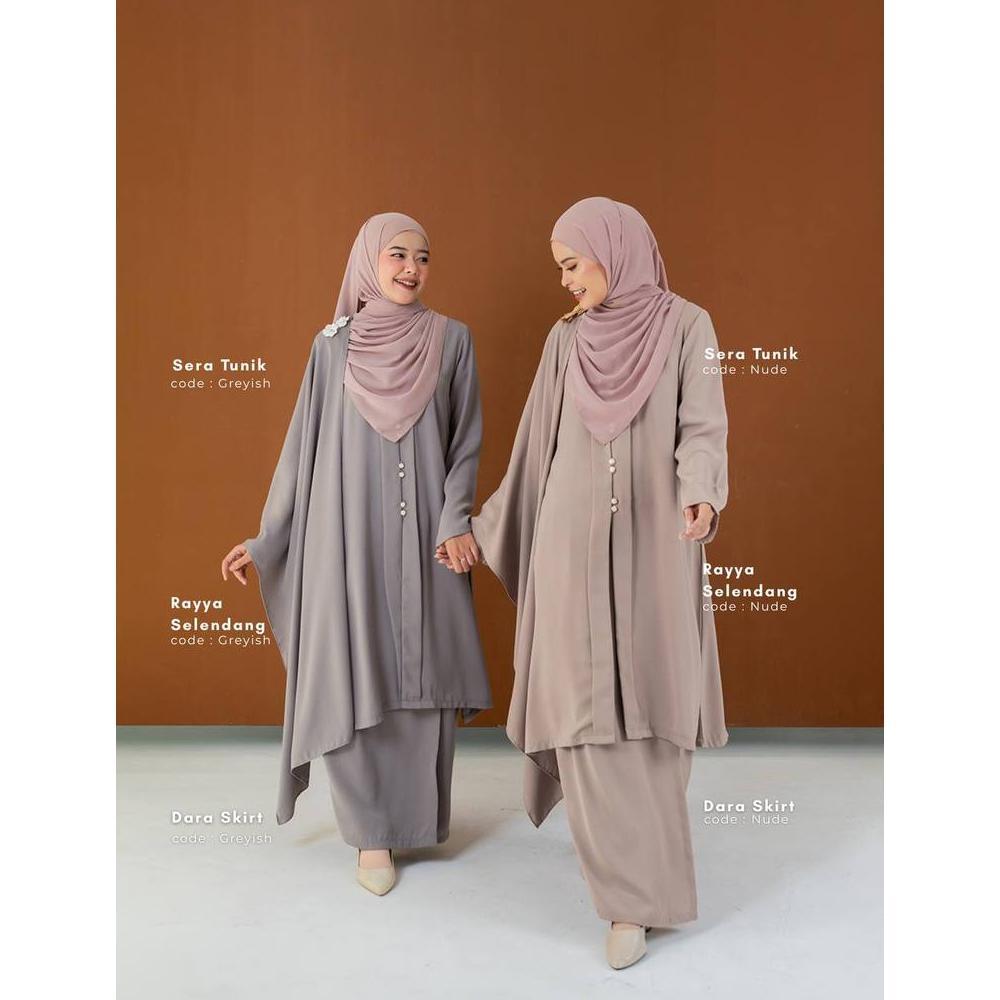 HOT Azmiza-Tunik Sera(HANYA TUNIK SAJA)-Tunik Bahan Sahara Platinum