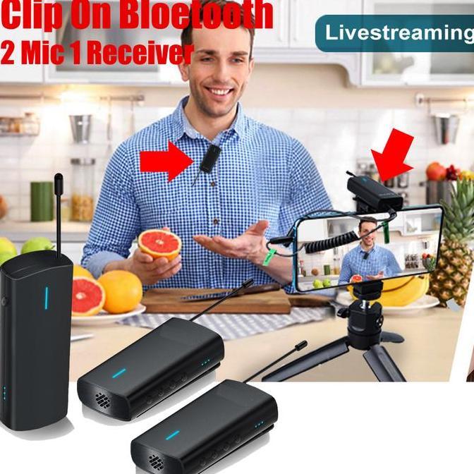 TERLARIS MIC CLIP ON WIRELESS BLUETOOTH | MICROPHONE LAVALIER VLOG BLUETOOTH