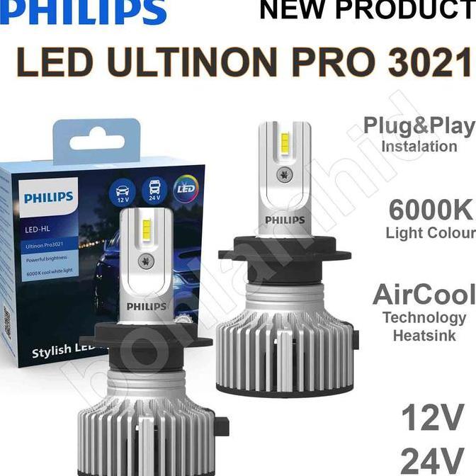 Lampu LED Toyota Sienta PHILIPS ULTINON PRO3021 H11 Headlamp Foglamp