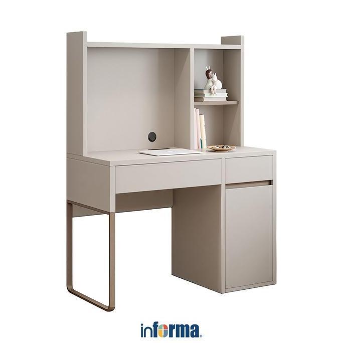 Informa Fiori Meja Belajar Anak - Krem Beige Biro Tempat Belajar Meja Laci Komputer Mebel Perlengkap