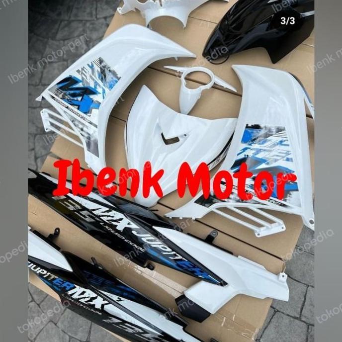 Cover body Halus Jupiter MX New 135 Putih Hitam 2010-2015