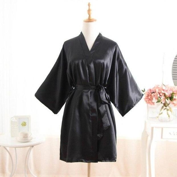 [Pajama] Set Baju Tidur Piyama Panjang Kimono Satin Fit Wanita Dewasa Lingerie 1104