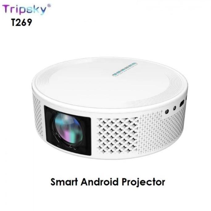 BEBAS ONGKIR - TRIPSKY T269 Proyektor ANDROID Smart Projector 230 ANSI Lumens