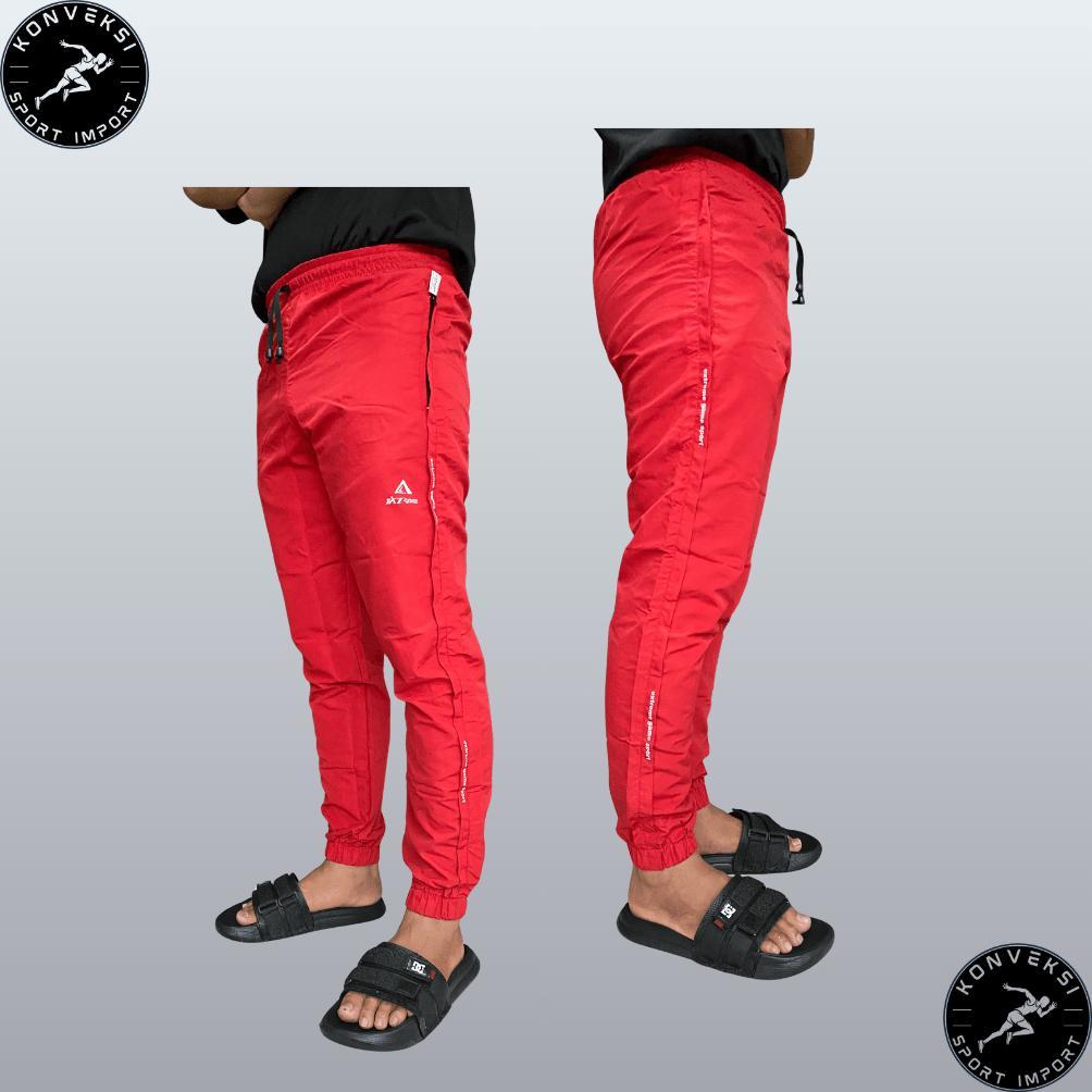PROMO Celana Panjang Olahraga Parasut Import Pria Wanita Training Jogger Original Premium
