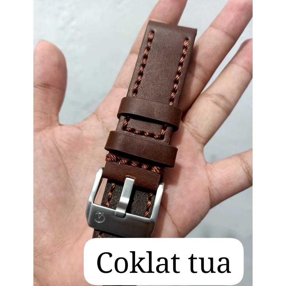 hemat tali strap 24mm jam tangan pria alexandre christie 6141 / ac6141 leather original