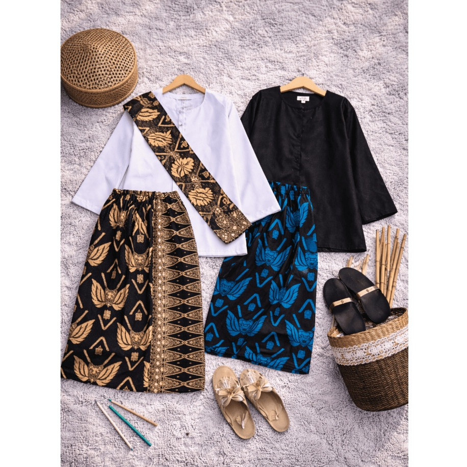 Setelan Baju Adat Baduy Anak Perempuan Fullset 4in1 Premium | Topi Baju Rok Selendang | Kostum Penta