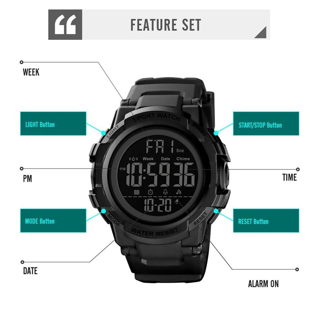 fast delivery jam tangan digital pria tajima 9542 rubber strap water resist 5atm original