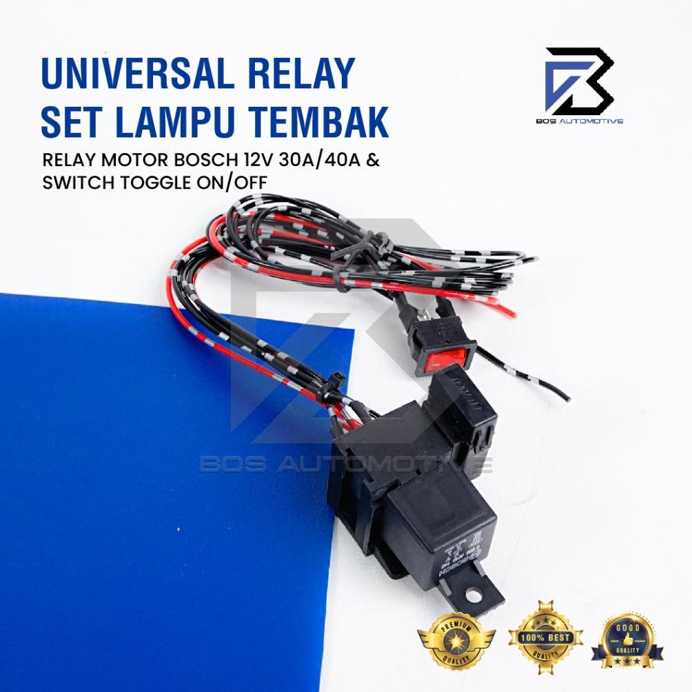 Kabel Relay Set Lampu Foglamp Lampu Tembak Motor Dengan Relay Bosch 12v