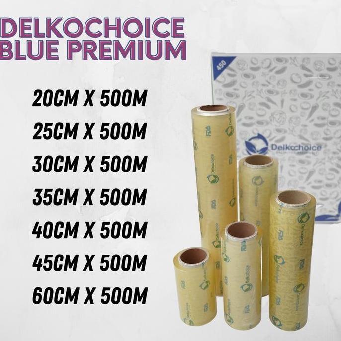 PLASTIK FOOD WRAP / CLING WRAP - DELKOCHOICE BLUE ECONOMICAL