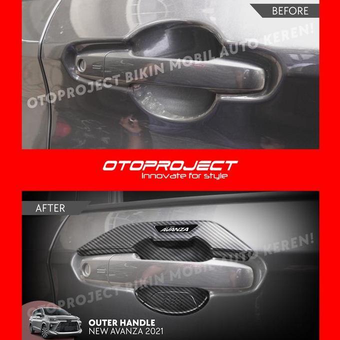 Promo Otoproject - Outer Handle A.N Avanza 2022 Carbon | Cover Outer Handle Avanza 2022 Cod