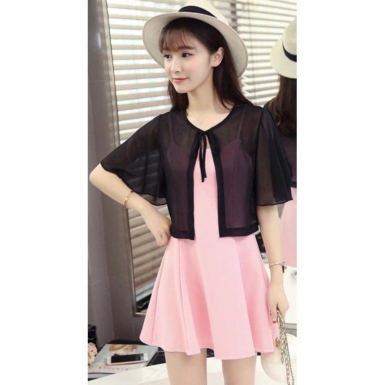 Cuci Gudang !!! Atasan Wanita Outer Ceruty Korean Look Tali Depan Cantik Kekinian