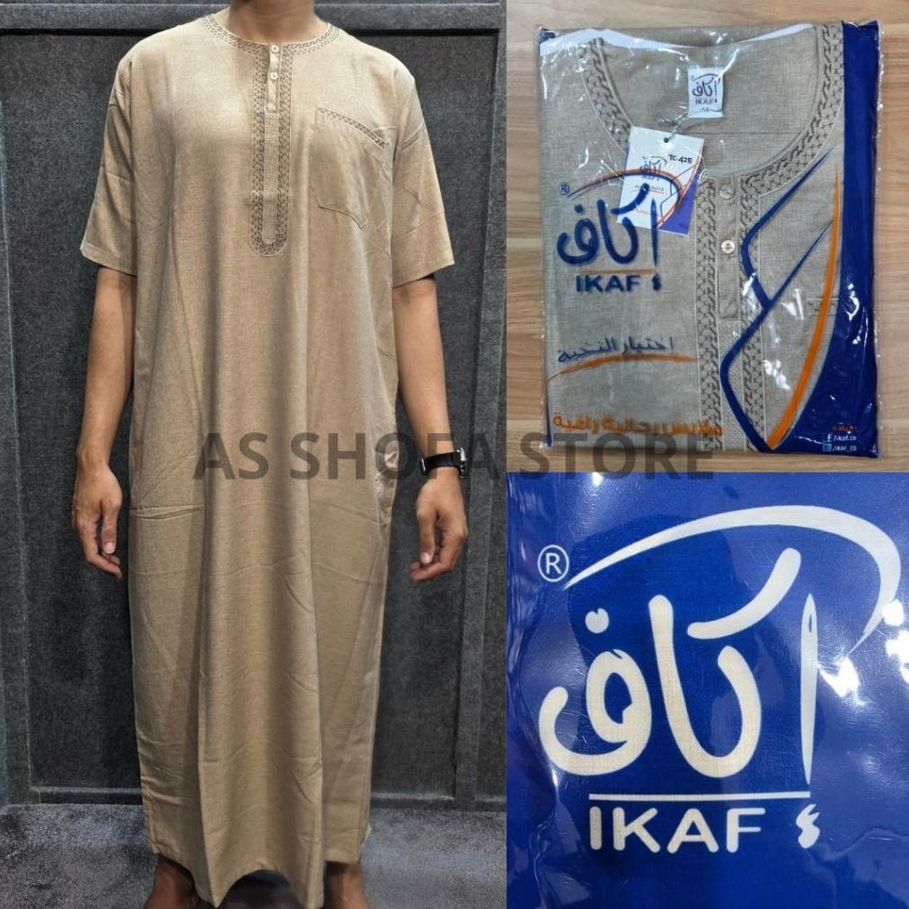 BEST SELLER JUBAH IKAF GAMIS IKAF PRIA SAUDI DEWASA KATUN LENGAN PENDEK ORIGINAL