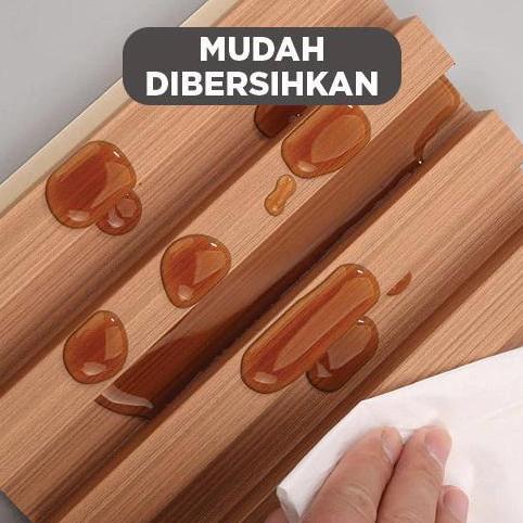 WPC WALLPANEL DINDING | WOOD WALL PANEL PVC | WALLBOARD PVC PREMIUM HIASAN KAYU DINDING 3D UKURAN 90