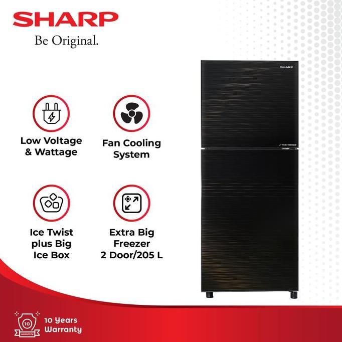 SHARP KULKAS DUA PINTU SJ 246 XI MK INVERTER SJ 246XIMK GARANSI RESMI