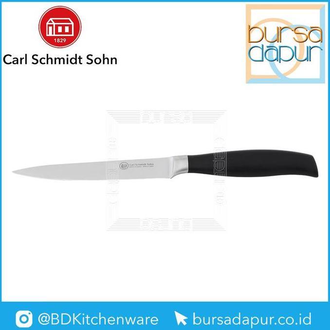 Carl Schmidt Sohn Velden Knife Utility 13 cm / Pisau Dapur Gagang Hitam