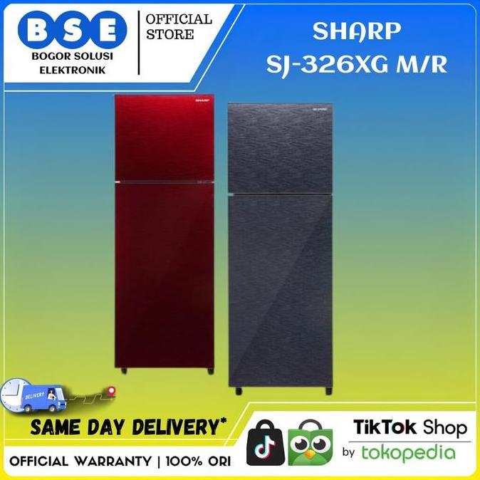 SHARP KULKAS 2 PINTU | SJ326 | SJ-326XGMR | SJ-326XGMS | KULKAS SHARP