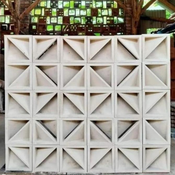 Roster beton mmc putih, merah, abu 20x20 loster dinding minimalis lubang angin lubang angin
