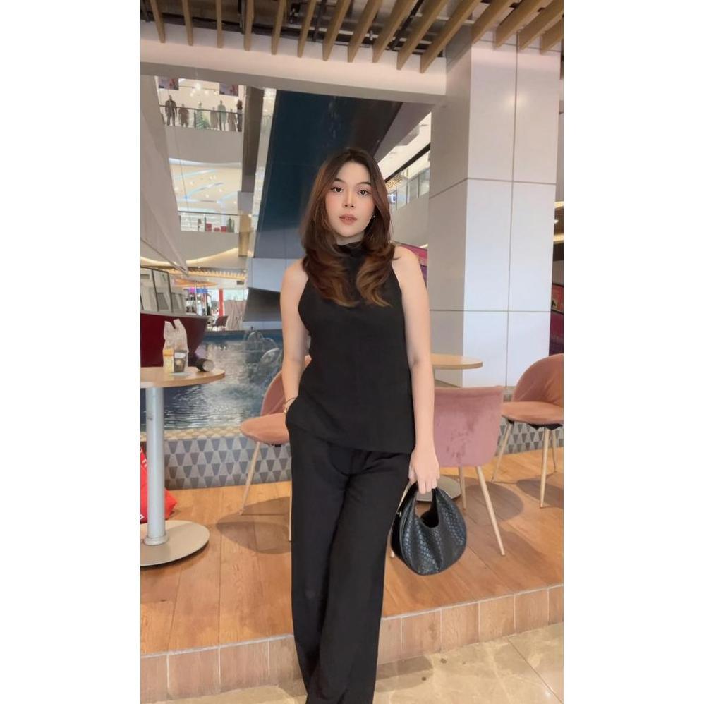 Premium New Gny One Set - Setelan Korean Atasan Dan Bawahan Wanita - Top Baju Wanita Dengan Tali & L