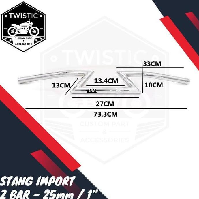 Stang Motor Custom Z Bar 25 mm Benelli Harley Chopper Bobber Cruiser