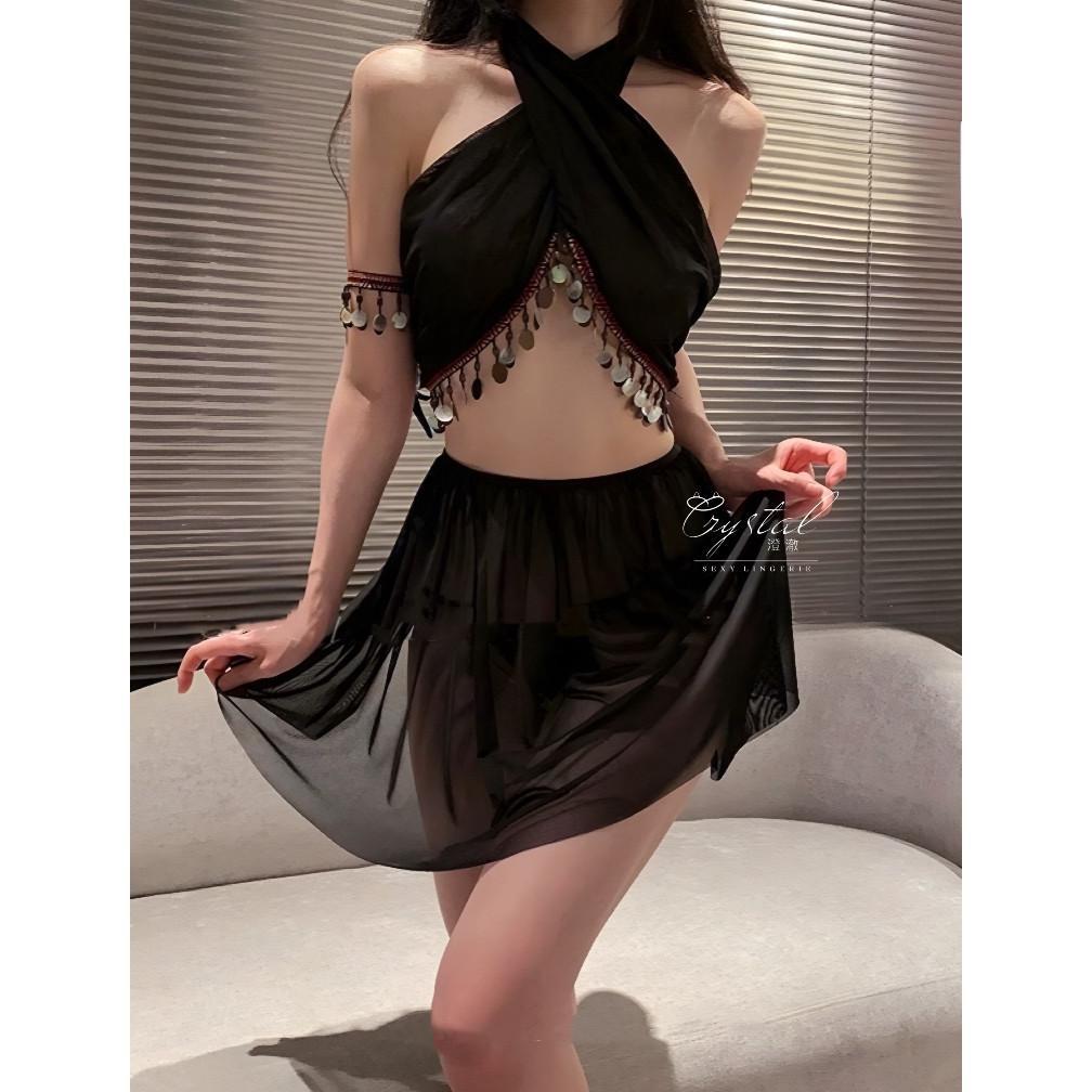 Harga Miring Crystal Lingerie Sexy Baju Tidur Sexy Wanita / Lingerie Cosplay Sexy Baju Dinas Malam L
