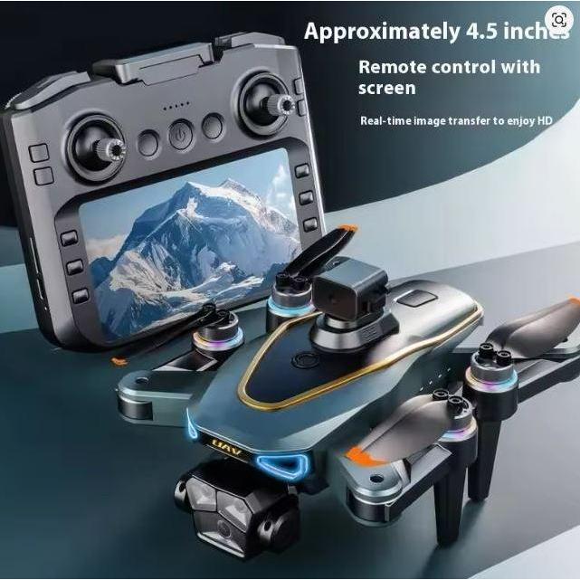 TERMURAH - NEW Drone P30 GPS 8K Dual Camera 5G Laser Anti Tabrak 4.5inch Rc Screen Remote Control RC
