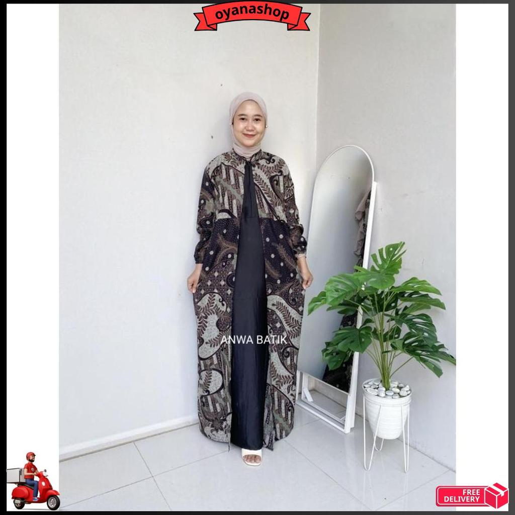 Gamis Batik Mix Moscrepe Premium Wanita Busui Terbaru Gamis Batik Jumbo Ld 130Cm Cod