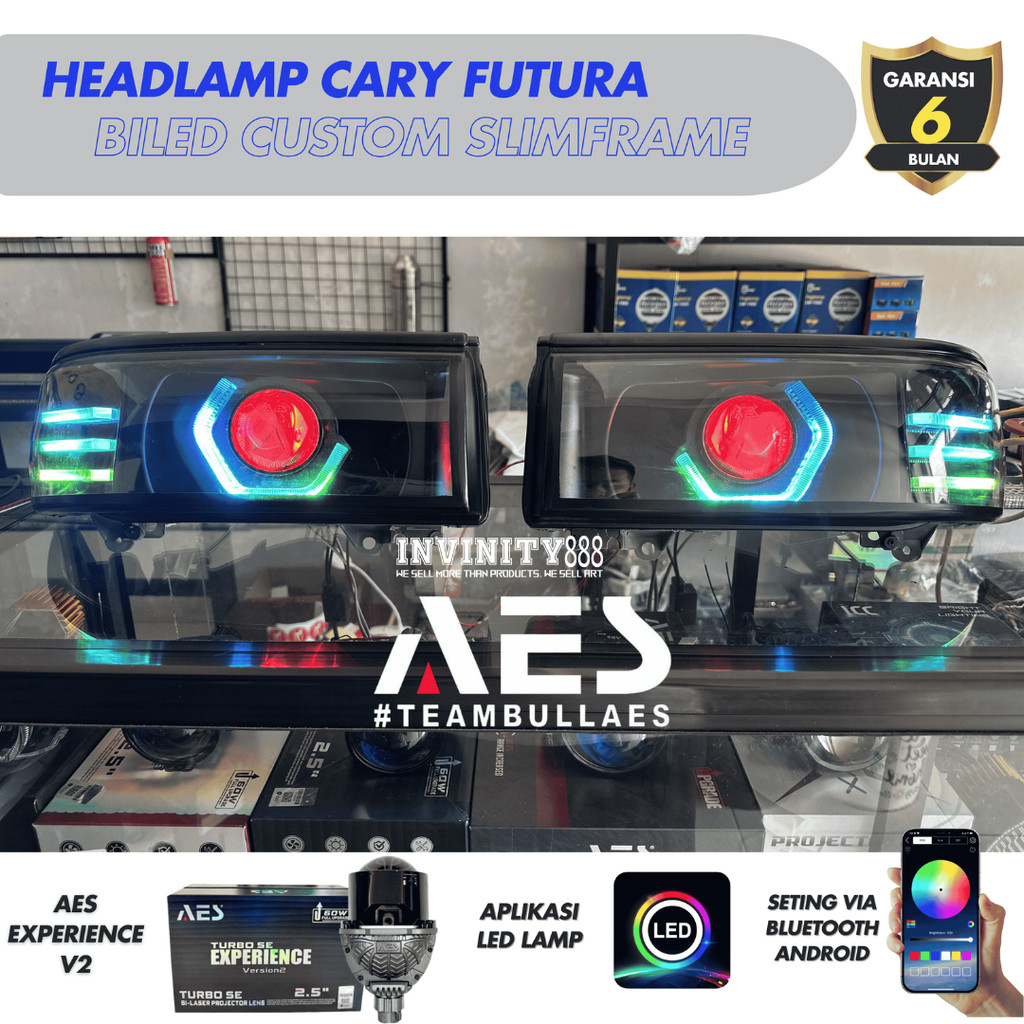 Headlamp Biled pnp carry futura custom slimframe cakar FULL RGB