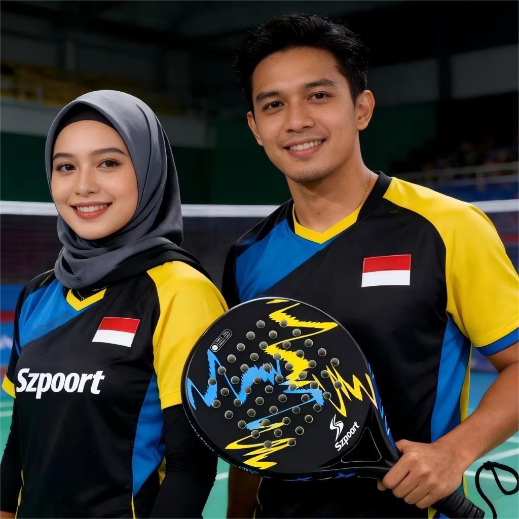 Raket Padel Carbon Fiber 365Gr Ringan + Free Tas Raket Padel Ringan Cocok Pemula & Intermediate