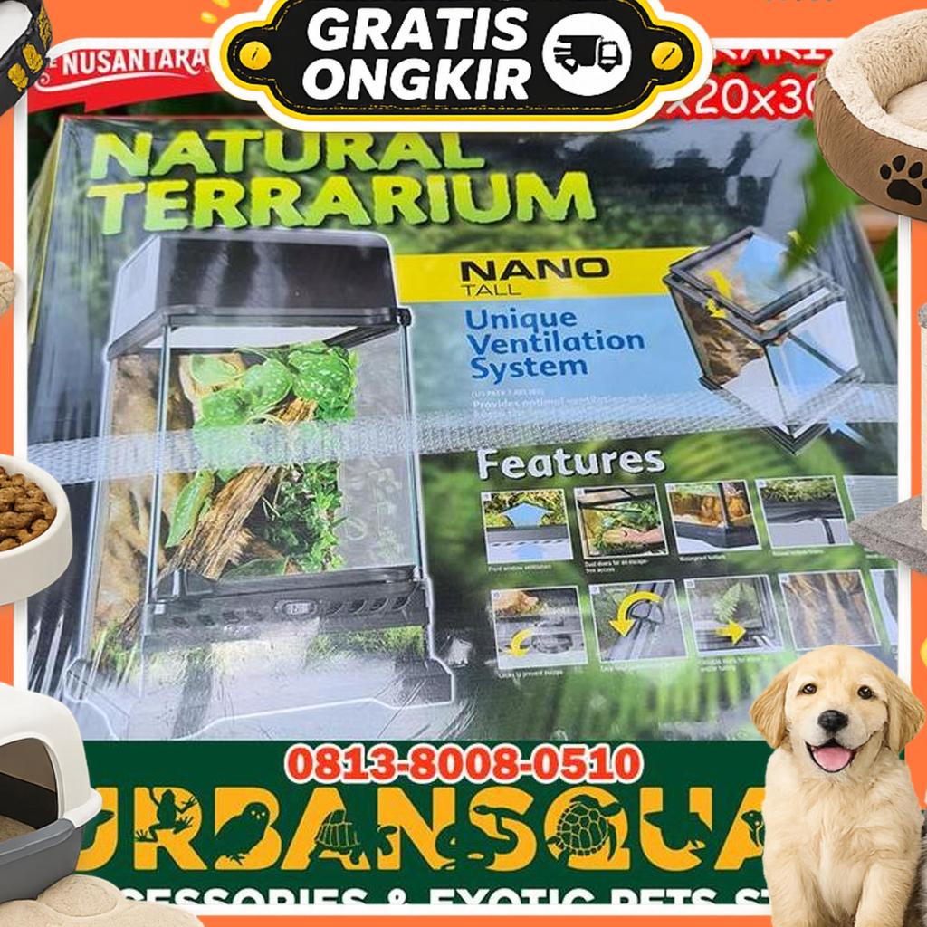 Exoterra Nano Terrarium 20X20X30Cm Dart Frog Reptile Gecko Ball Phyton