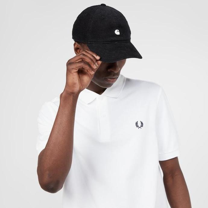 Fred Perry Polo Shirt Plain White Orinal
