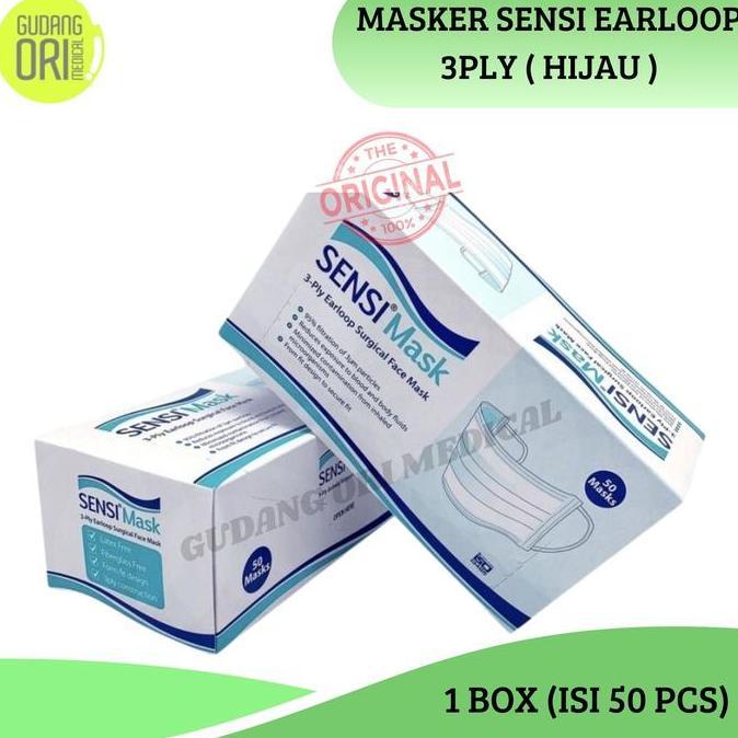 Sensi Mask Earloop / Masker Sensi / Masker Bedah / 3ply