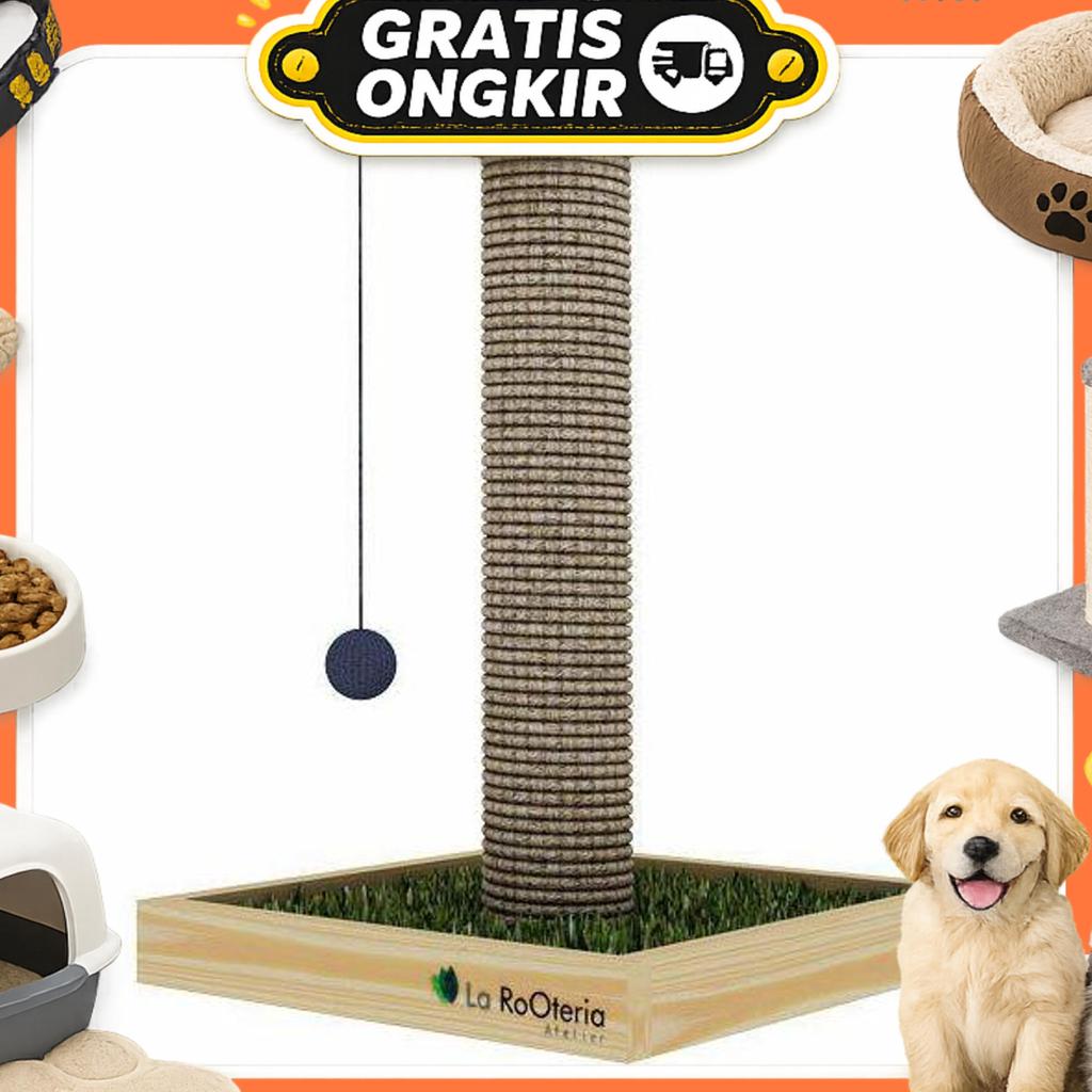 Cat Scratcher Garukan Kucing Dengan Media Tanam Catnip