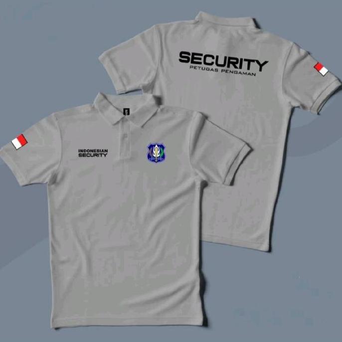 KAOS LAKOS KERAH SECURITY LENGAN PENDEK FULL BORDIR