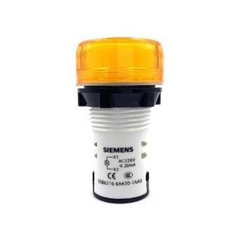 3Sb6216-6Aa30-1Aa0 - Compact Pilot Light 22 Mm - Led 220 V Ac - Yellow Murah