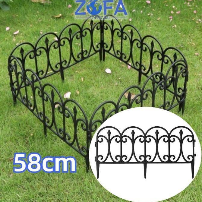 Pagar Taman Plastik Minimalis Pagar Kebun 58*23cm Pagar Kecil Taman Pagar Taman Outdoor