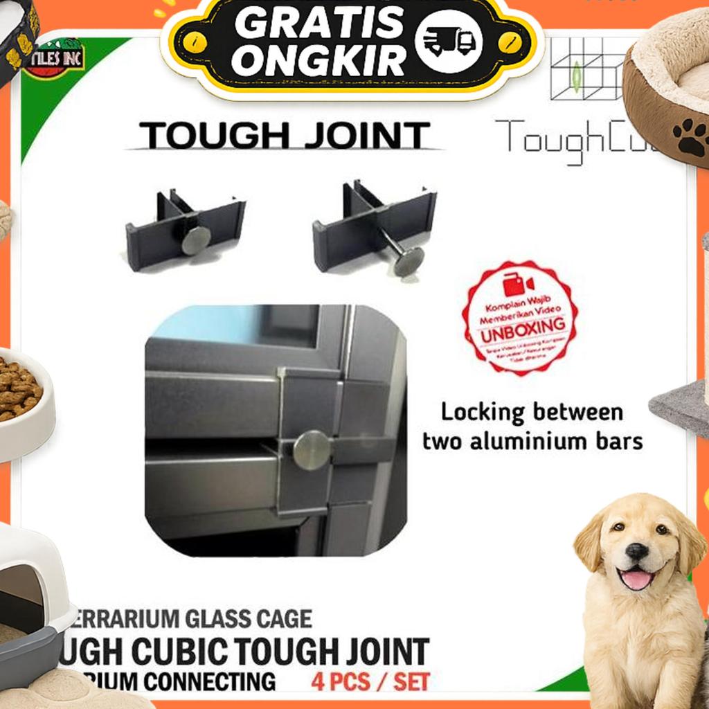 Tough Cubic-Tough Joint Aksesoris Kunci Kandang Terrarium Hewan Reptil
