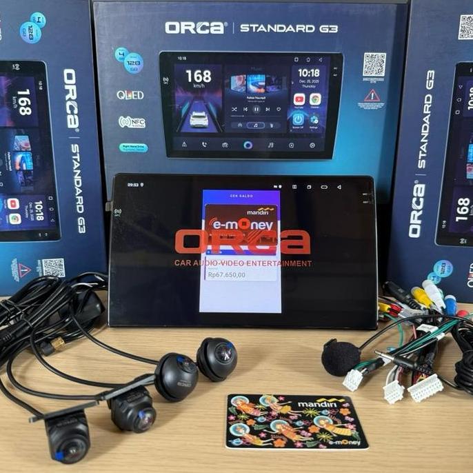 Promo Head Unit Android Orca Nfc 9 / 10 Inch Ram 4Gb + 128Gb Rom Orca Standard G3 Ram 4/128Gb Car Bl